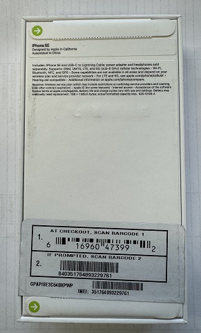 Apple iPhone SE (2022) 64GB zwart + sticker