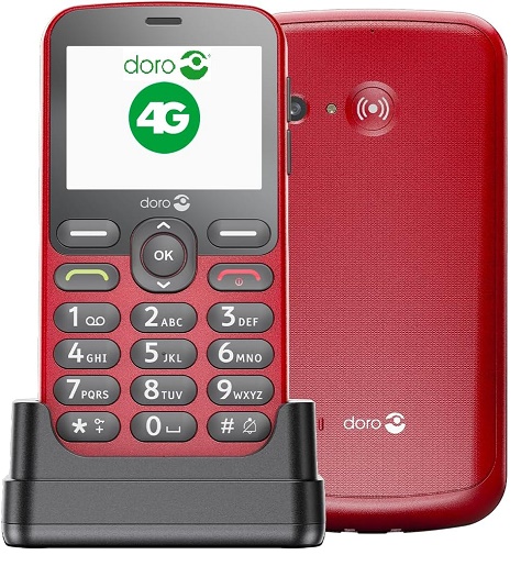 Doro 1880 rood 4G + cradle