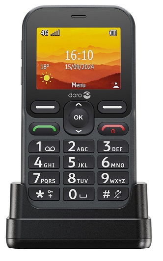 Doro Leva E10 4G zwart + cradle