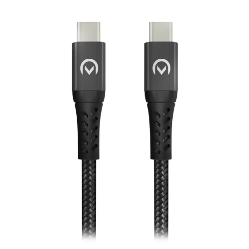 Mobilize 2 mtr nylon USB-C to USB-C zwart ( 27488 )